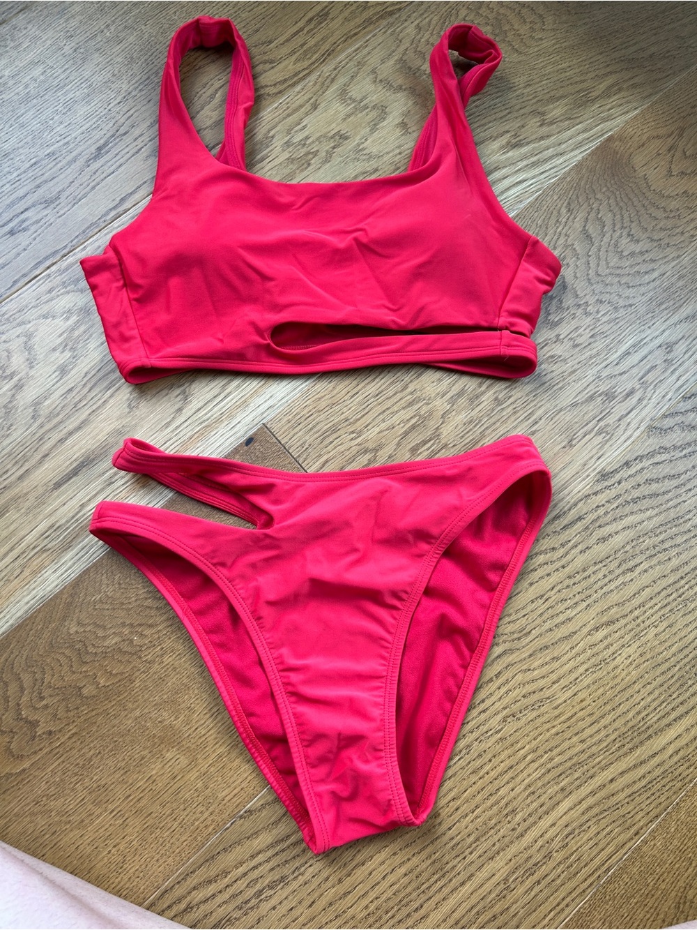 Women’s Red Cutout Bikini Set - Unbranded